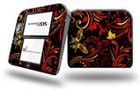 Twisted Garden Red and Yellow - Decal Style Vinyl Skin fits Nintendo 2DS - 2DS NOT INCLUDED