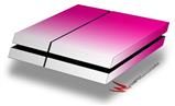 Vinyl Decal Skin Wrap compatible with Sony PlayStation 4 Original Console Smooth Fades White Hot Pink (PS4 NOT INCLUDED)