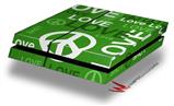 Vinyl Decal Skin Wrap compatible with Sony PlayStation 4 Original Console Love and Peace Green (PS4 NOT INCLUDED)