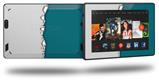 Ripped Colors Gray Seafoam Green - Decal Style Skin fits 2013 Amazon Kindle Fire HD 7 inch