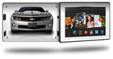 2010 Chevy Camaro Silver - White Stripes - Decal Style Skin fits 2013 Amazon Kindle Fire HD 7 inch