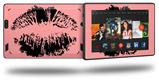 Big Kiss Lips Black on Pink - Decal Style Skin fits 2013 Amazon Kindle Fire HD 7 inch