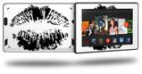 Big Kiss Lips Black on White - Decal Style Skin fits 2013 Amazon Kindle Fire HD 7 inch