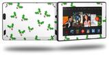 Christmas Holly Leaves on White - Decal Style Skin fits 2013 Amazon Kindle Fire HD 7 inch