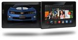 2010 Chevy Camaro Aqua - White Stripes on Black - Decal Style Skin fits 2013 Amazon Kindle Fire HD 7 inch