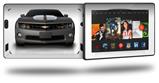 2010 Chevy Camaro Cyber Gray - White Stripes - Decal Style Skin fits 2013 Amazon Kindle Fire HD 7 inch