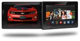 2010 Chevy Camaro Victory Red - Black Stripes on Black - Decal Style Skin fits 2013 Amazon Kindle Fire HD 7 inch