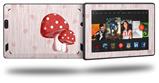 Mushrooms Red - Decal Style Skin fits 2013 Amazon Kindle Fire HD 7 inch