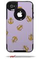 Anchors Away Lavender - Decal Style Vinyl Skin fits Otterbox Commuter iPhone4/4s Case (CASE SOLD SEPARATELY)