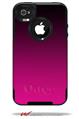 Smooth Fades Hot Pink Black - Decal Style Vinyl Skin compatible with Otterbox Commuter iPhone4/4s Case (CASE SOLD SEPARATELY)