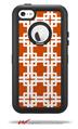 Boxed Burnt Orange - Decal Style Vinyl Skin fits Otterbox Defender iPhone 5C Case (CASE SOLD SEPARATELY)