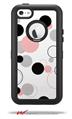 Lots of Dots Pink on White - Decal Style Vinyl Skin fits Otterbox Defender iPhone 5C Case (CASE SOLD SEPARATELY)