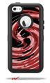 Alecias Swirl 02 Red - Decal Style Vinyl Skin fits Otterbox Defender iPhone 5C Case (CASE SOLD SEPARATELY)