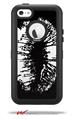 Big Kiss White Lips on Black - Decal Style Vinyl Skin fits Otterbox Defender iPhone 5C Case (CASE SOLD SEPARATELY)