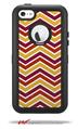 Zig Zag Yellow Burgundy Orange - Decal Style Vinyl Skin fits Otterbox Defender iPhone 5C Case (CASE SOLD SEPARATELY)