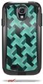 Retro Houndstooth Seafoam Green - Decal Style Vinyl Skin fits Otterbox Commuter Case for Samsung Galaxy S4 (CASE SOLD SEPARATELY)