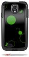 Lots of Dots Green on Black - Decal Style Vinyl Skin fits Otterbox Commuter Case for Samsung Galaxy S4 (CASE SOLD SEPARATELY)