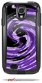 Alecias Swirl 02 Purple - Decal Style Vinyl Skin fits Otterbox Commuter Case for Samsung Galaxy S4 (CASE SOLD SEPARATELY)