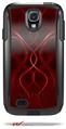 Abstract 01 Red - Decal Style Vinyl Skin fits Otterbox Commuter Case for Samsung Galaxy S4 (CASE SOLD SEPARATELY)
