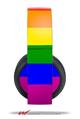 Vinyl Decal Skin Wrap compatible with Original Sony PlayStation 4 Gold Wireless Headphones Rainbow Stripes (PS4 HEADPHONES NOT INCLUDED)
