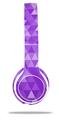 WraptorSkinz Skin Decal Wrap compatible with Beats Solo 2 WIRED Headphones Triangle Mosaic Purple Skin Only (HEADPHONES NOT INCLUDED)
