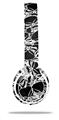 WraptorSkinz Skin Decal Wrap compatible with Beats Solo 2 WIRED Headphones Scattered Skulls Black Skin Only (HEADPHONES NOT INCLUDED)