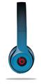 WraptorSkinz Skin Decal Wrap compatible with Beats Solo 2 WIRED Headphones Smooth Fades Neon Blue Black Skin Only (HEADPHONES NOT INCLUDED)