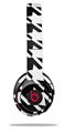 WraptorSkinz Skin Decal Wrap compatible with Beats Solo 2 WIRED Headphones Houndstooth White Skin Only (HEADPHONES NOT INCLUDED)