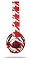 WraptorSkinz Skin Decal Wrap compatible with Beats Solo 2 WIRED Headphones Houndstooth Red Skin Only (HEADPHONES NOT INCLUDED)