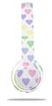 WraptorSkinz Skin Decal Wrap compatible with Beats Solo 2 WIRED Headphones Pastel Hearts on White Skin Only (HEADPHONES NOT INCLUDED)