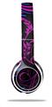 WraptorSkinz Skin Decal Wrap compatible with Beats Solo 2 WIRED Headphones Twisted Garden Hot Pink and Blue Skin Only (HEADPHONES NOT INCLUDED)