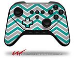 Zig Zag Teal and Gray - Decal Style Skin fits original Amazon Fire TV Gaming Controller (CONTROLLER NOT INCLUDED)