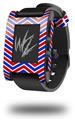 Zig Zag Red White and Blue - Decal Style Skin fits original Pebble Smart Watch (WATCH SOLD SEPARATELY)