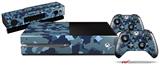 WraptorCamo Old School Camouflage Camo Navy - Holiday Bundle Decal Style Skin fits XBOX One Console Original, Kinect and 2 Controllers (XBOX SYSTEM NOT INCLUDED)