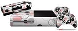 Lots of Dots Pink on White - Holiday Bundle Decal Style Skin fits XBOX One Console Original, Kinect and 2 Controllers (XBOX SYSTEM NOT INCLUDED)
