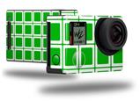 Squared Green - Decal Style Skin fits GoPro Hero 4 Black Camera (GOPRO SOLD SEPARATELY)