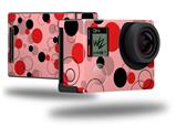 Lots of Dots Red on Pink - Decal Style Skin fits GoPro Hero 4 Black Camera (GOPRO SOLD SEPARATELY)