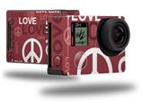 Love and Peace Pink - Decal Style Skin fits GoPro Hero 4 Black Camera (GOPRO SOLD SEPARATELY)