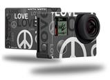 Love and Peace Gray - Decal Style Skin fits GoPro Hero 4 Black Camera (GOPRO SOLD SEPARATELY)