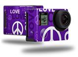 Love and Peace Purple - Decal Style Skin fits GoPro Hero 4 Black Camera (GOPRO SOLD SEPARATELY)