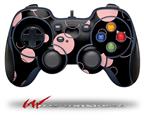 Lots of Dots Pink on Black - Decal Style Skin fits Logitech F310 Gamepad Controller (CONTROLLER NOT INCLUDED)