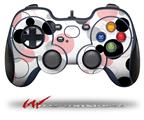Lots of Dots Pink on White - Decal Style Skin fits Logitech F310 Gamepad Controller (CONTROLLER NOT INCLUDED)