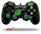 Lots of Dots Green on Black - Decal Style Skin fits Logitech F310 Gamepad Controller (CONTROLLER NOT INCLUDED)