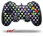 Pastel Hearts on Black - Decal Style Skin fits Logitech F310 Gamepad Controller (CONTROLLER NOT INCLUDED)