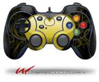 Glass Heart Grunge Yellow - Decal Style Skin fits Logitech F310 Gamepad Controller (CONTROLLER NOT INCLUDED)