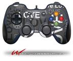Love and Peace Gray - Decal Style Skin fits Logitech F310 Gamepad Controller (CONTROLLER NOT INCLUDED)