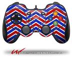 Zig Zag Red White and Blue - Decal Style Skin fits Logitech F310 Gamepad Controller (CONTROLLER NOT INCLUDED)