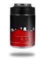 Skin Decal Wrap for Yeti Colster, Ozark Trail and RTIC Can Coolers - Ripped Colors Black Red (COOLER NOT INCLUDED)
