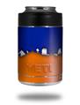 Skin Decal Wrap for Yeti Colster, Ozark Trail and RTIC Can Coolers - Ripped Colors Blue Orange (COOLER NOT INCLUDED)