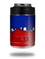 Skin Decal Wrap for Yeti Colster, Ozark Trail and RTIC Can Coolers - Ripped Colors Blue Red (COOLER NOT INCLUDED)